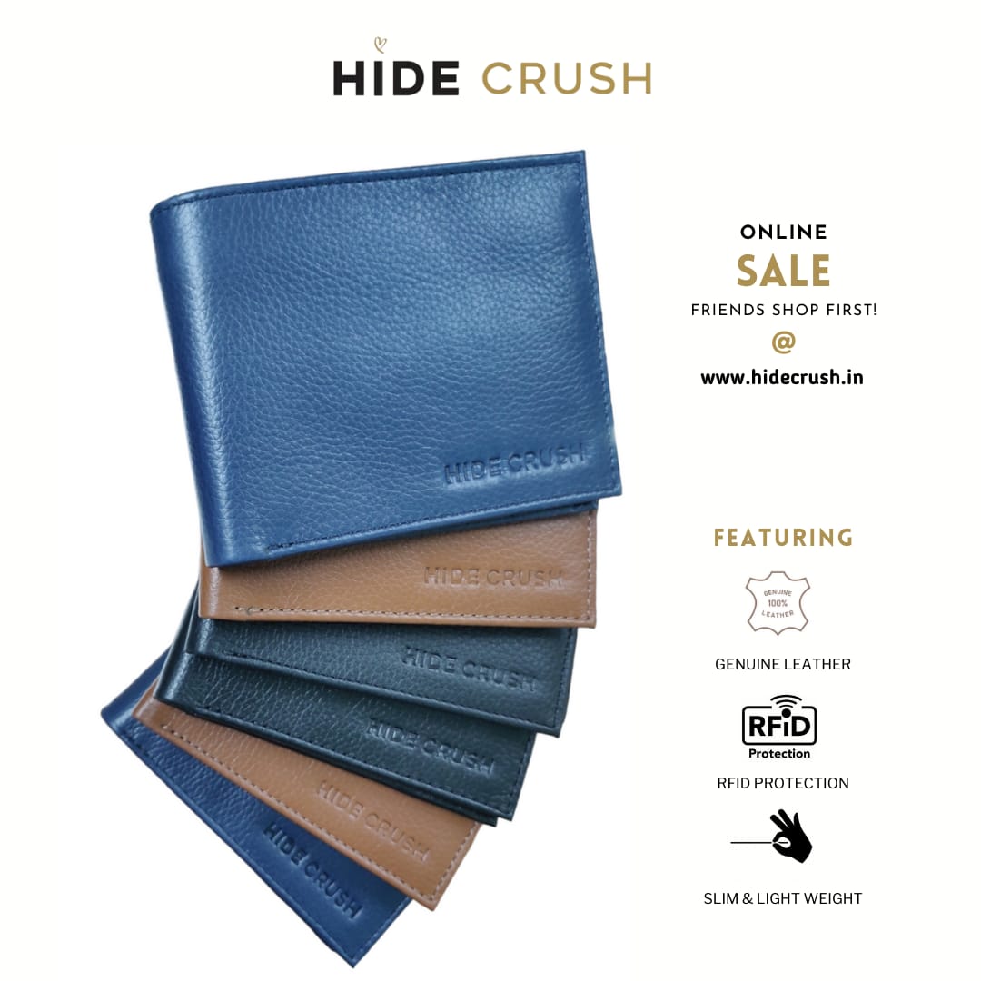 RFID Bifold Wallet Navy Blue