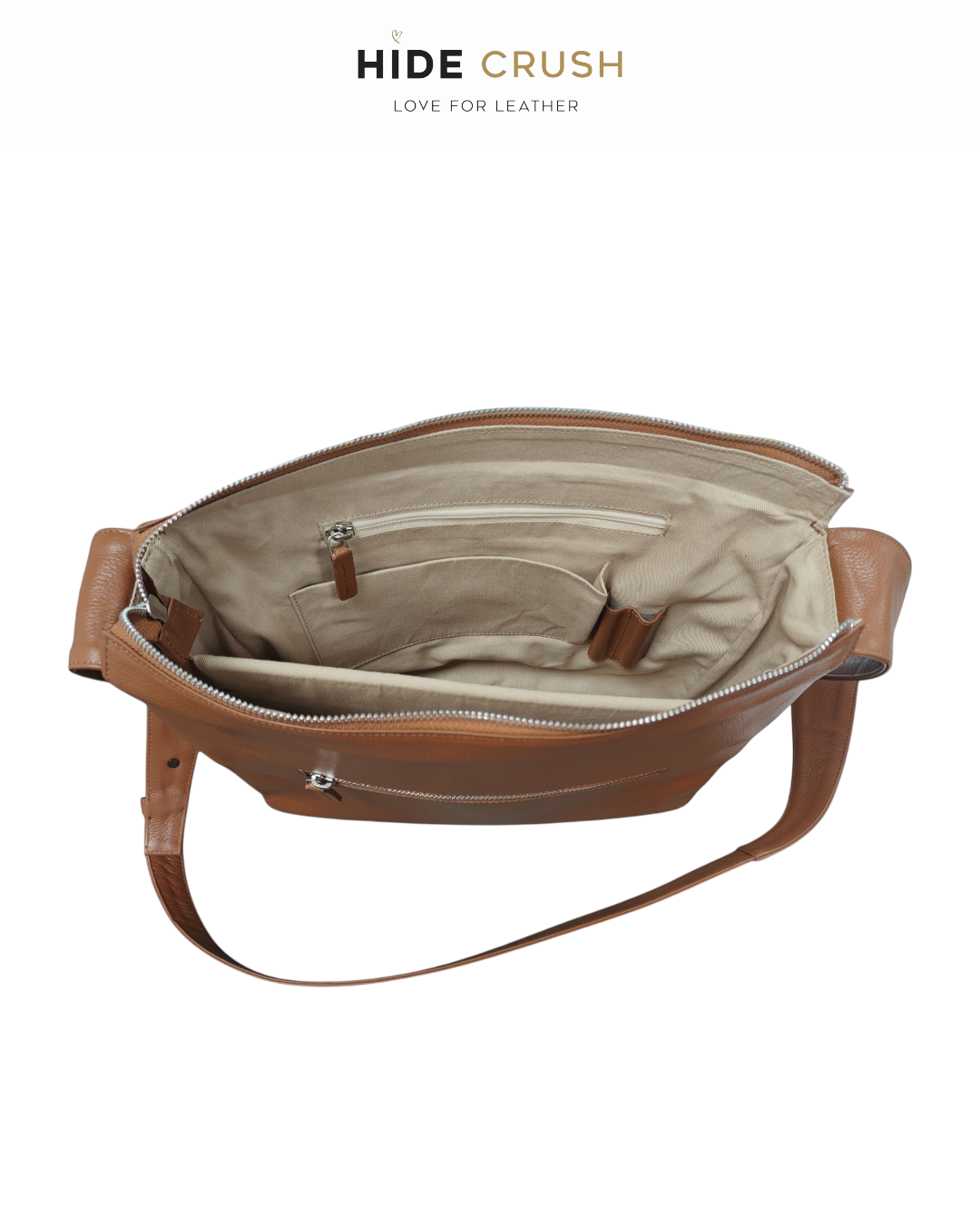 Leather Crossbody Laptop Bag
