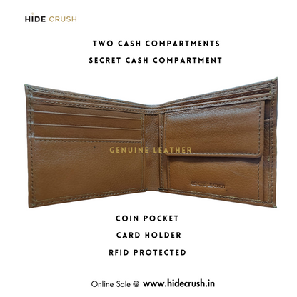 RFID Bifold Wallet Tan