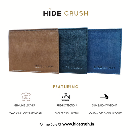 RFID Bifold Wallet Navy Blue