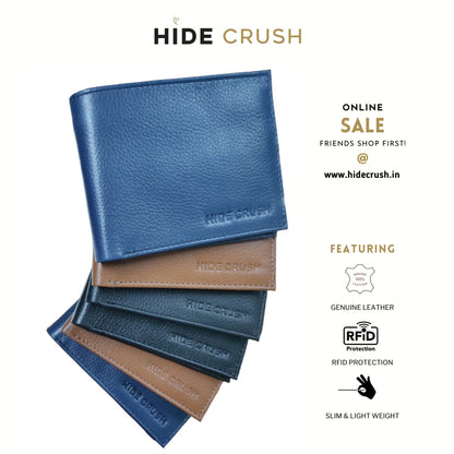RFID Bifold Wallet Navy Blue