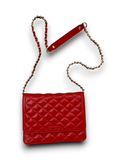 Classic Quilted Flapped Leather Sling Bag