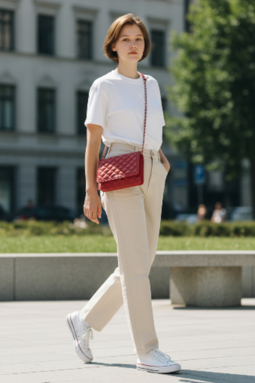 Classic Quilted Flapped Leather Sling Bag