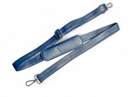 Leather Laptop Bag Navy Blue