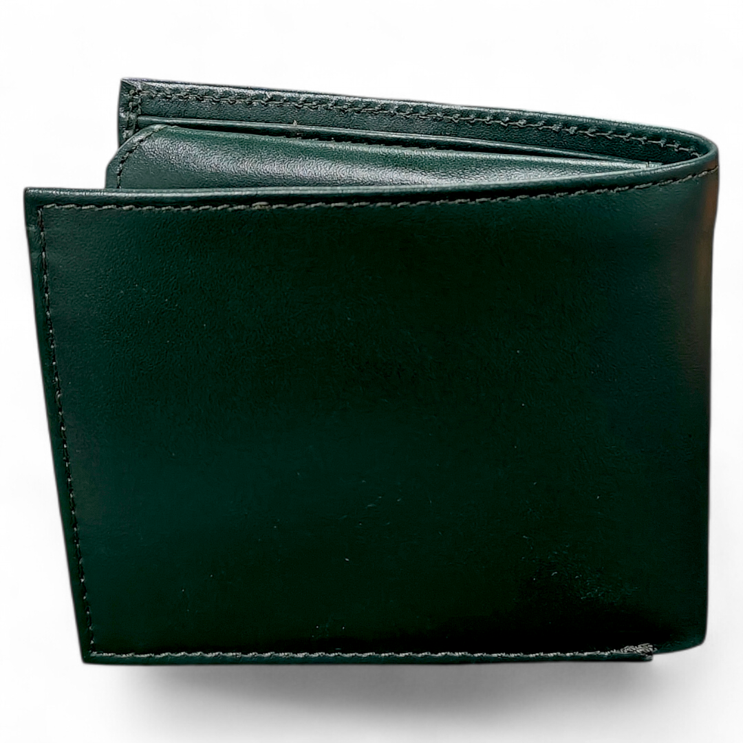 Mens Leather Wallet Forest Green