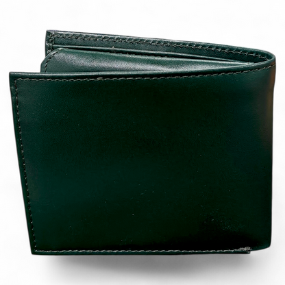 Mens Leather Wallet Forest Green