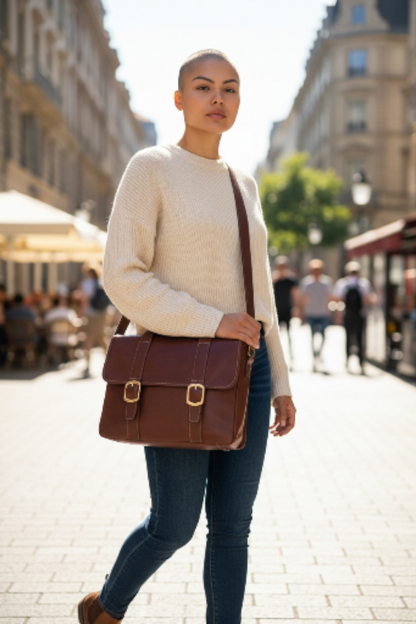 Professional elegance Leather Laptop bag