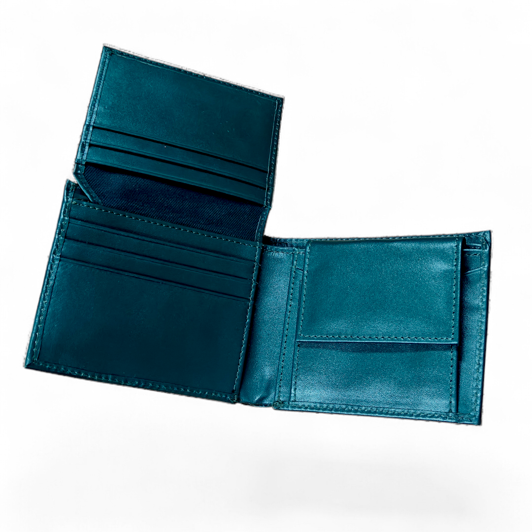 Mens Leather Wallet Forest Green