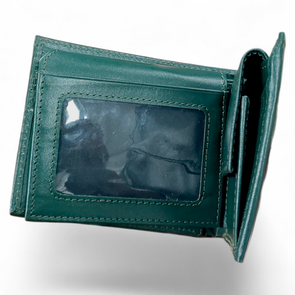Mens Leather Wallet Forest Green