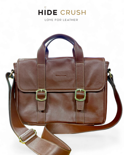Professional elegance Leather Laptop bag