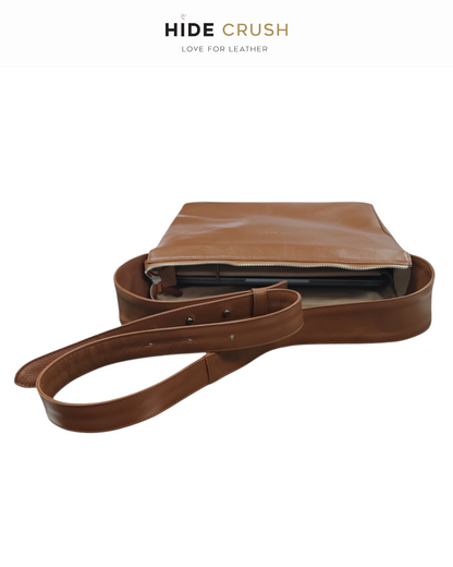 Leather Crossbody Laptop Bag