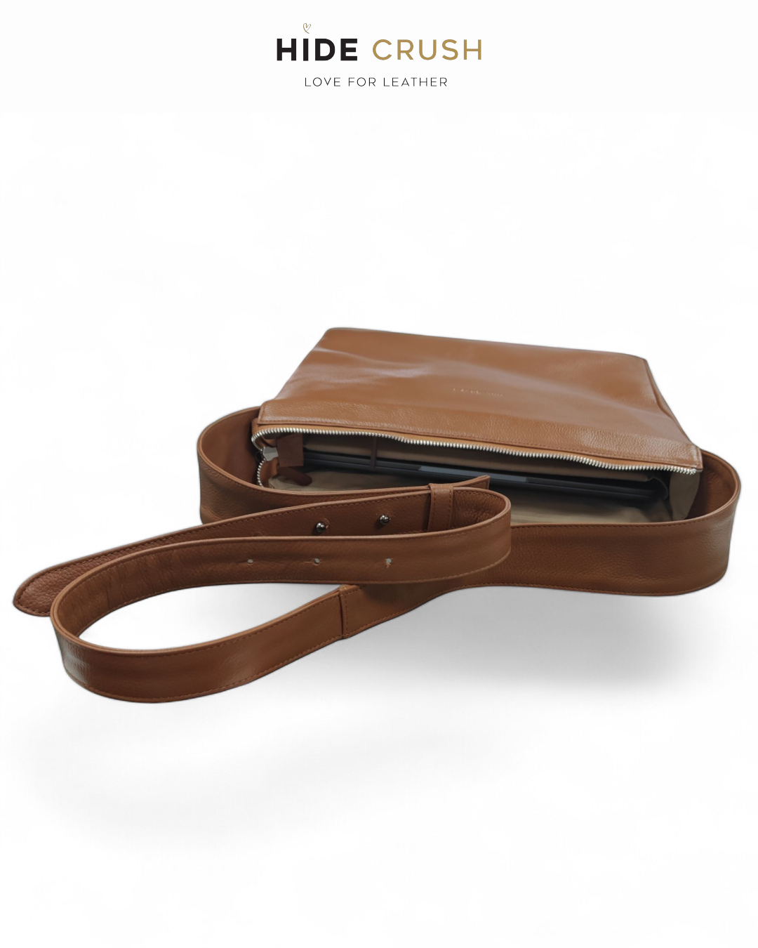 Leather Crossbody Laptop Bag